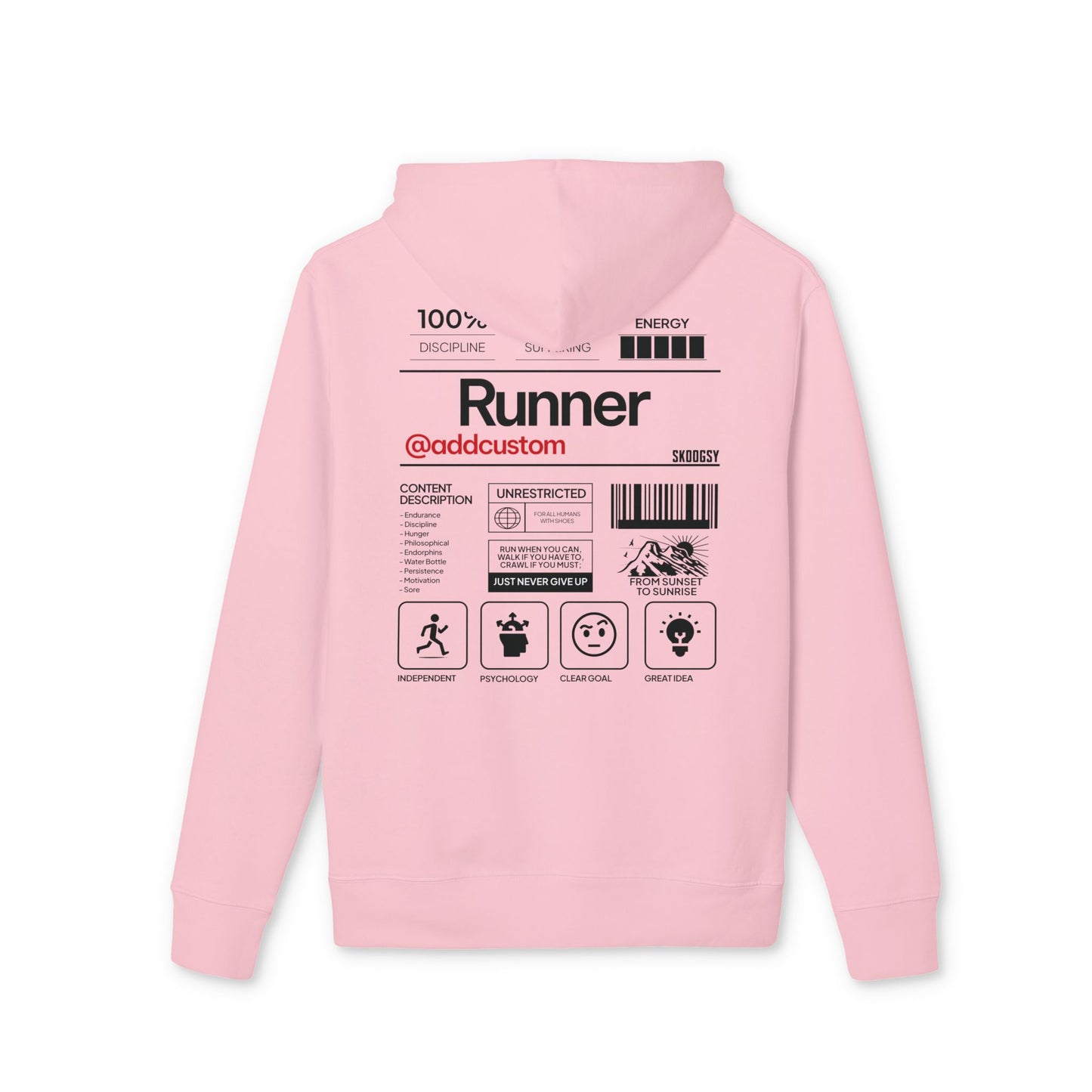 Runner (Add Custom), Premium Hoodie
