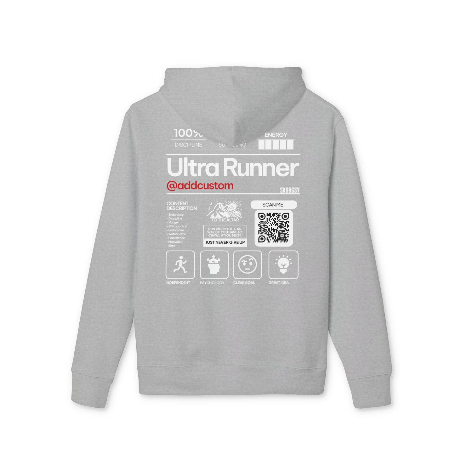 Ultra Runner (Add Custom), Premium Hoodie