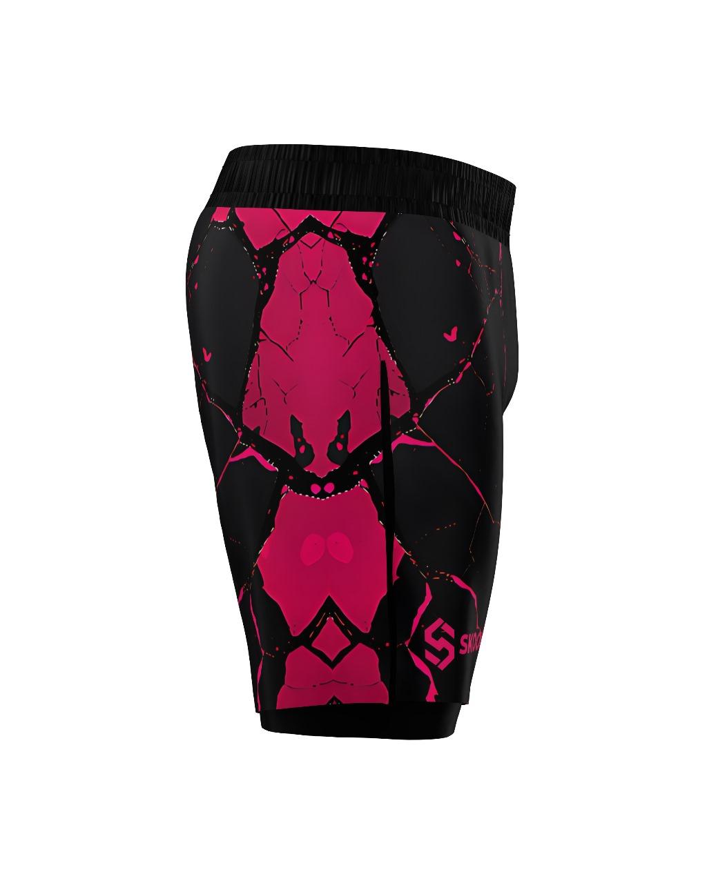 Custom Gladiator Shorts - Black/Pink