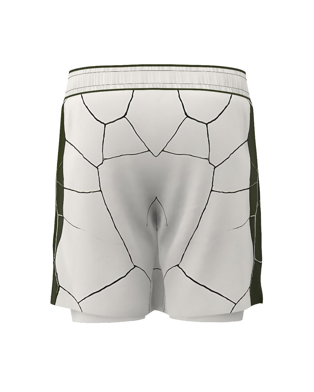 Custom Gladiator Shorts - Offwhite/Green