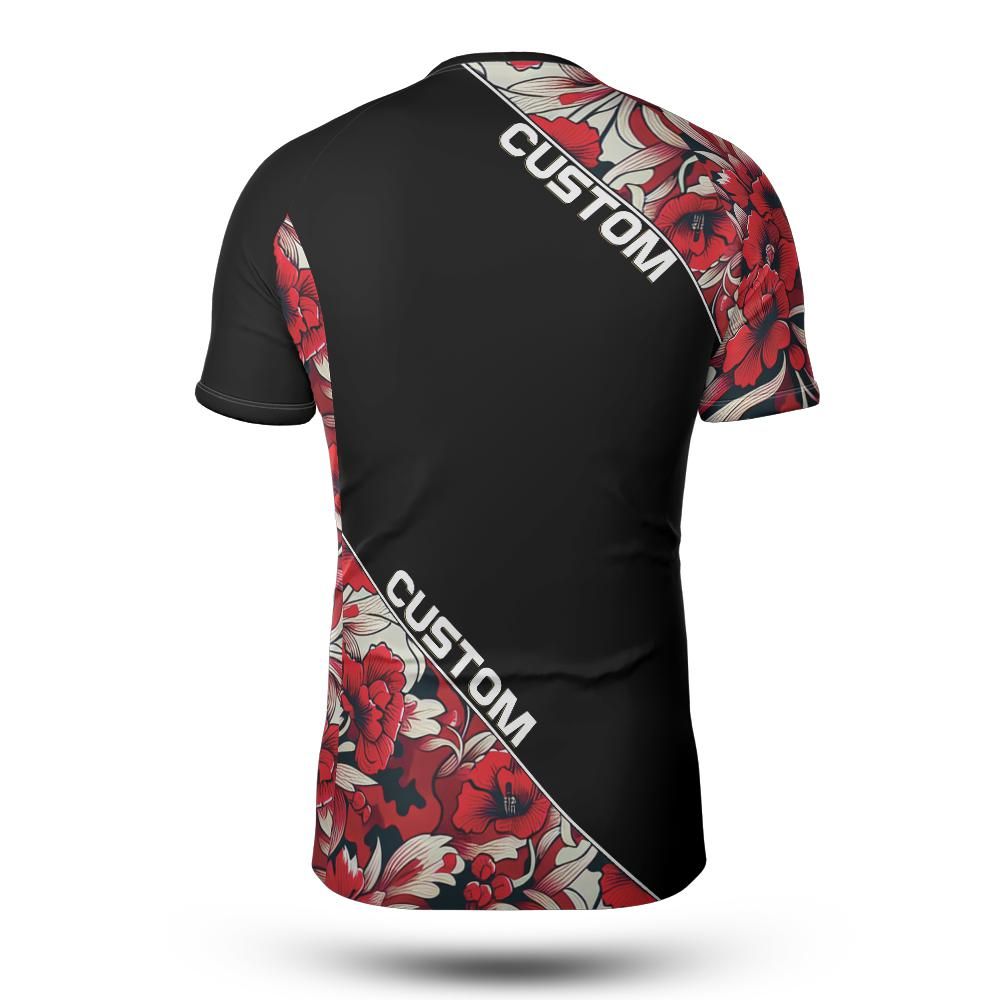 Custom MMA Rashguard - Red Floral