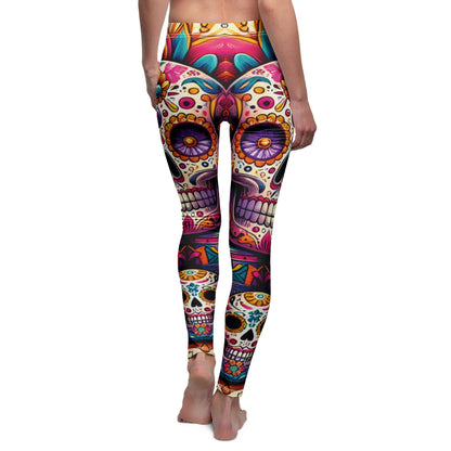 Purple Sugar Skull Leggings