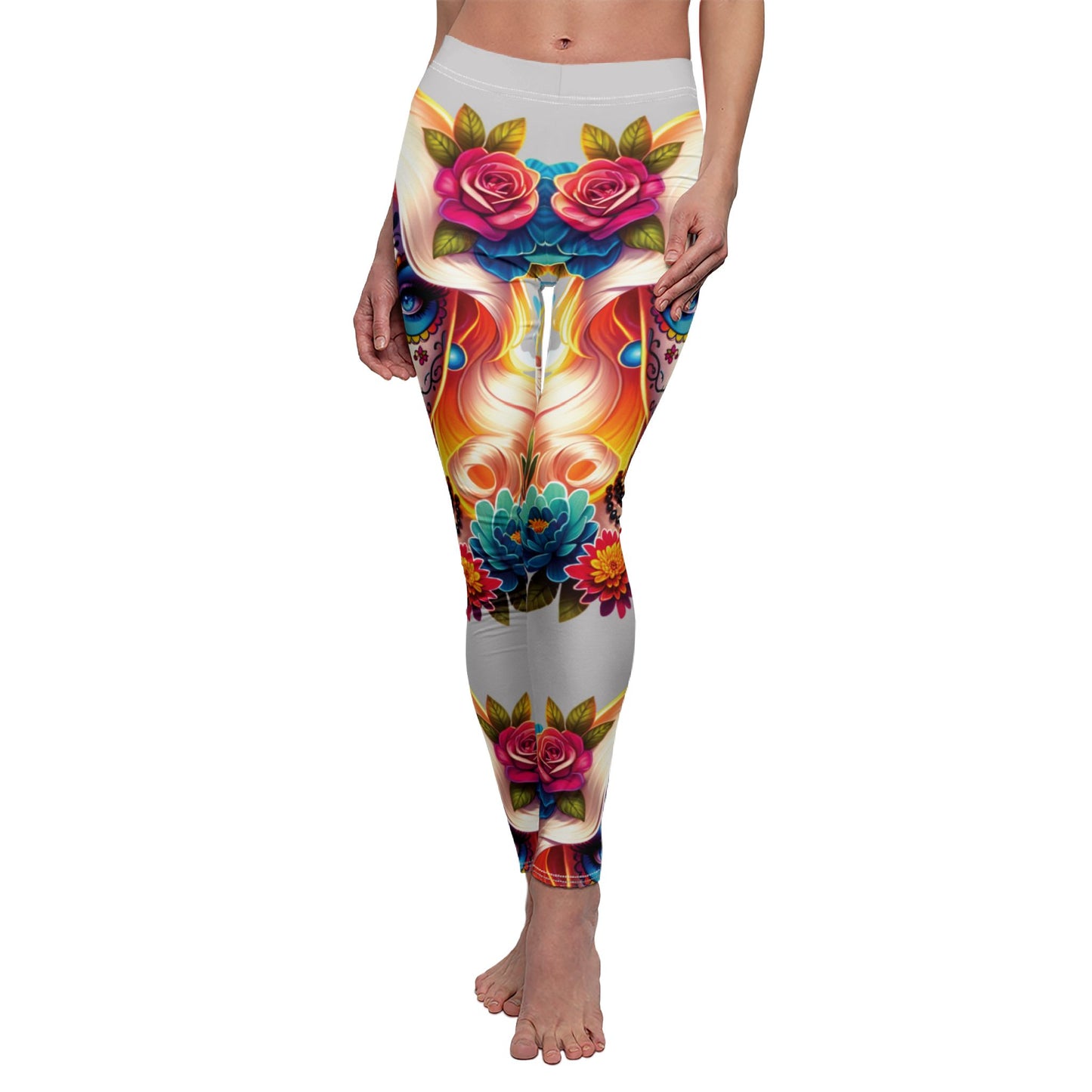 Blue Eyes Sugar Skull Leggings