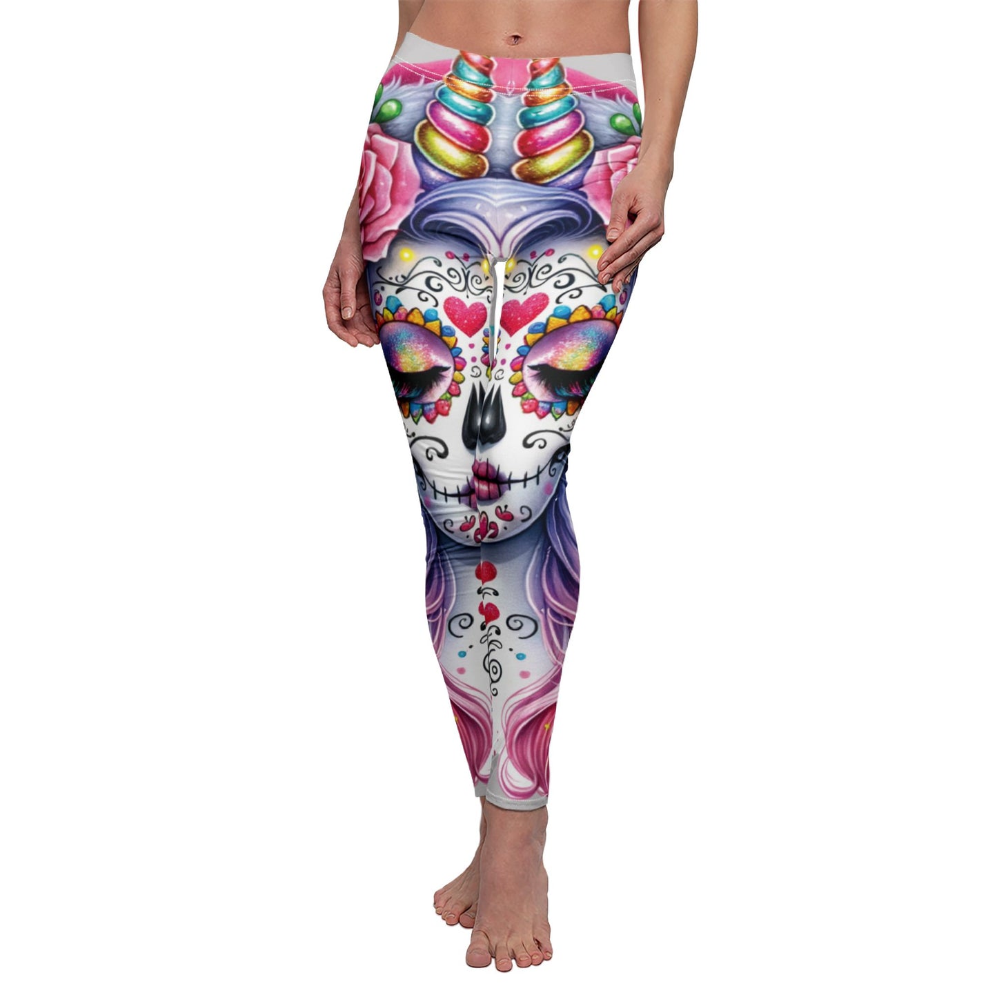 Winter Queen Sugar Skull Leggings