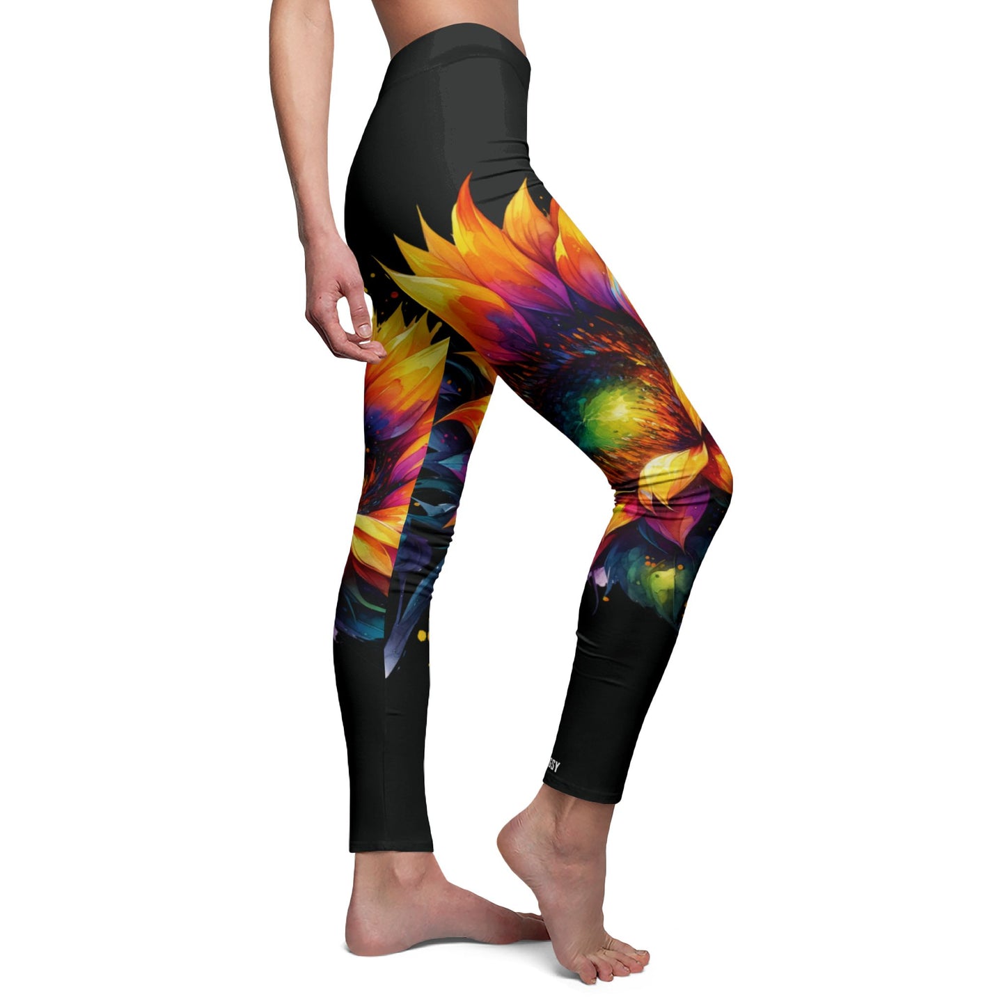 Black Sunflower Leggings