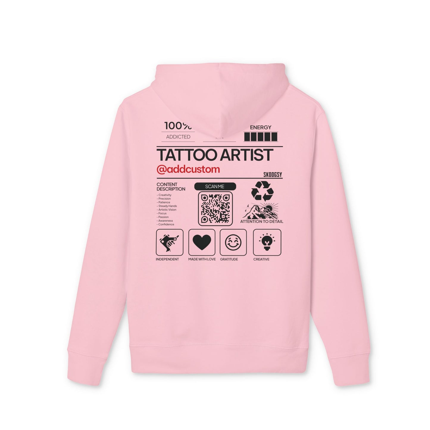 Tattoo Artist (Add Custom), Premium Hoodie