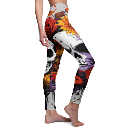 Sunflower Sugar Skull Leggings