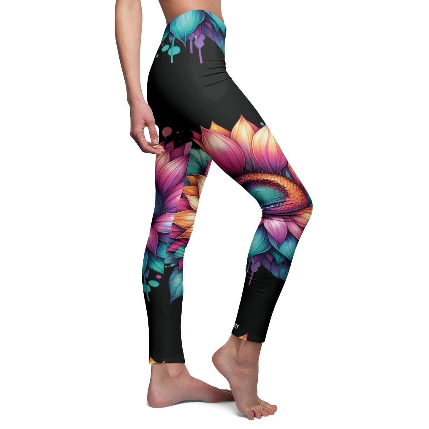 Rainbow Flower Leggings