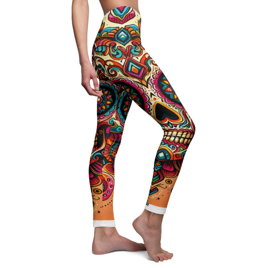 Summer Sugar Skull Leggings