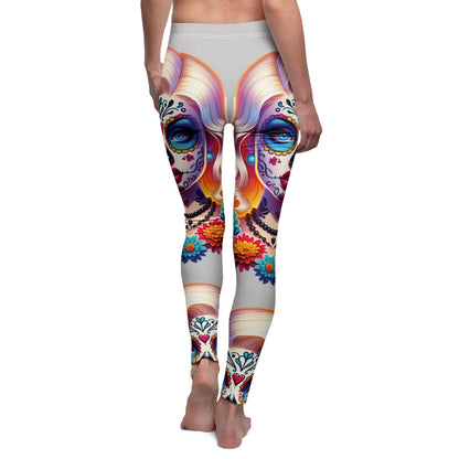 Blue Eyes Sugar Skull Leggings