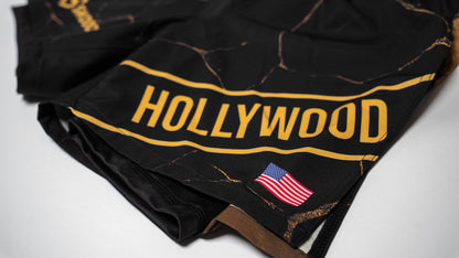 Custom Gladiator Shorts – Black/Gold