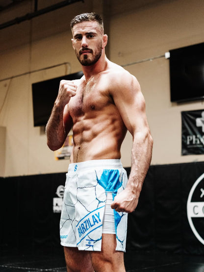 Custom Gladiator Shorts – White/Blue