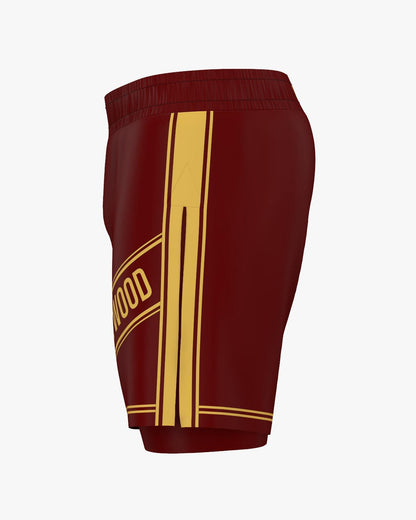 Custom Gladiator Shorts – Maroon/Gold