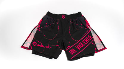 Custom Gladiator Shorts - Black/Pink