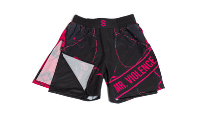 Custom Gladiator Shorts - Black/Pink