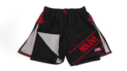 Custom Gladiator Shorts – Black/Red