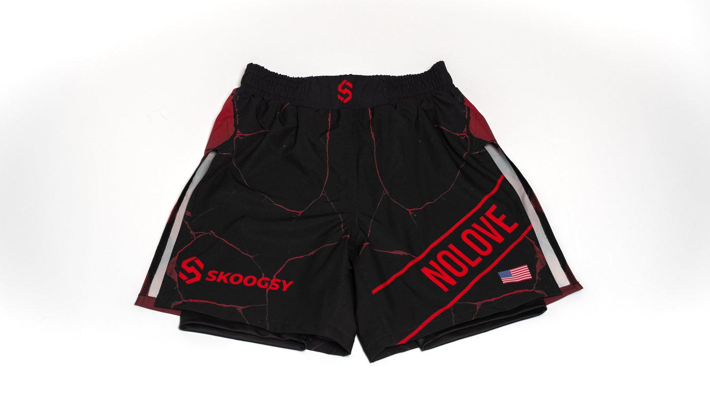Custom Gladiator Shorts – Black/Red