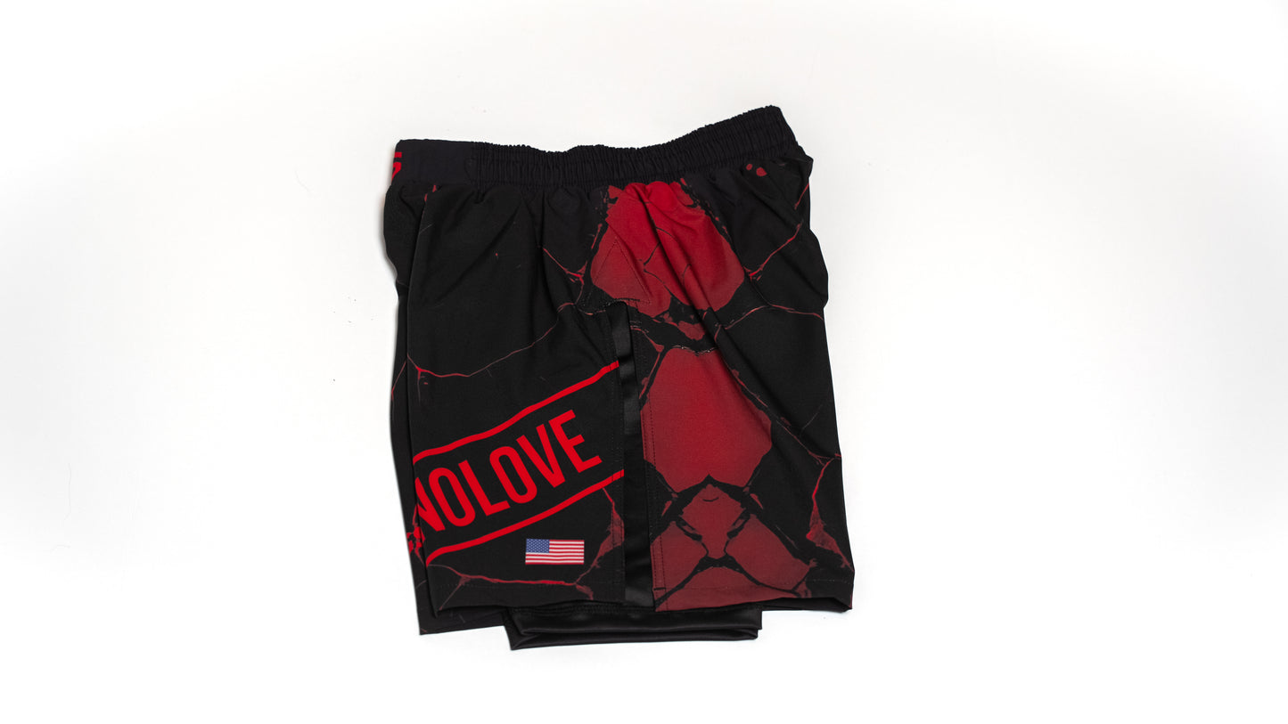 Custom Gladiator Shorts – Black/Red