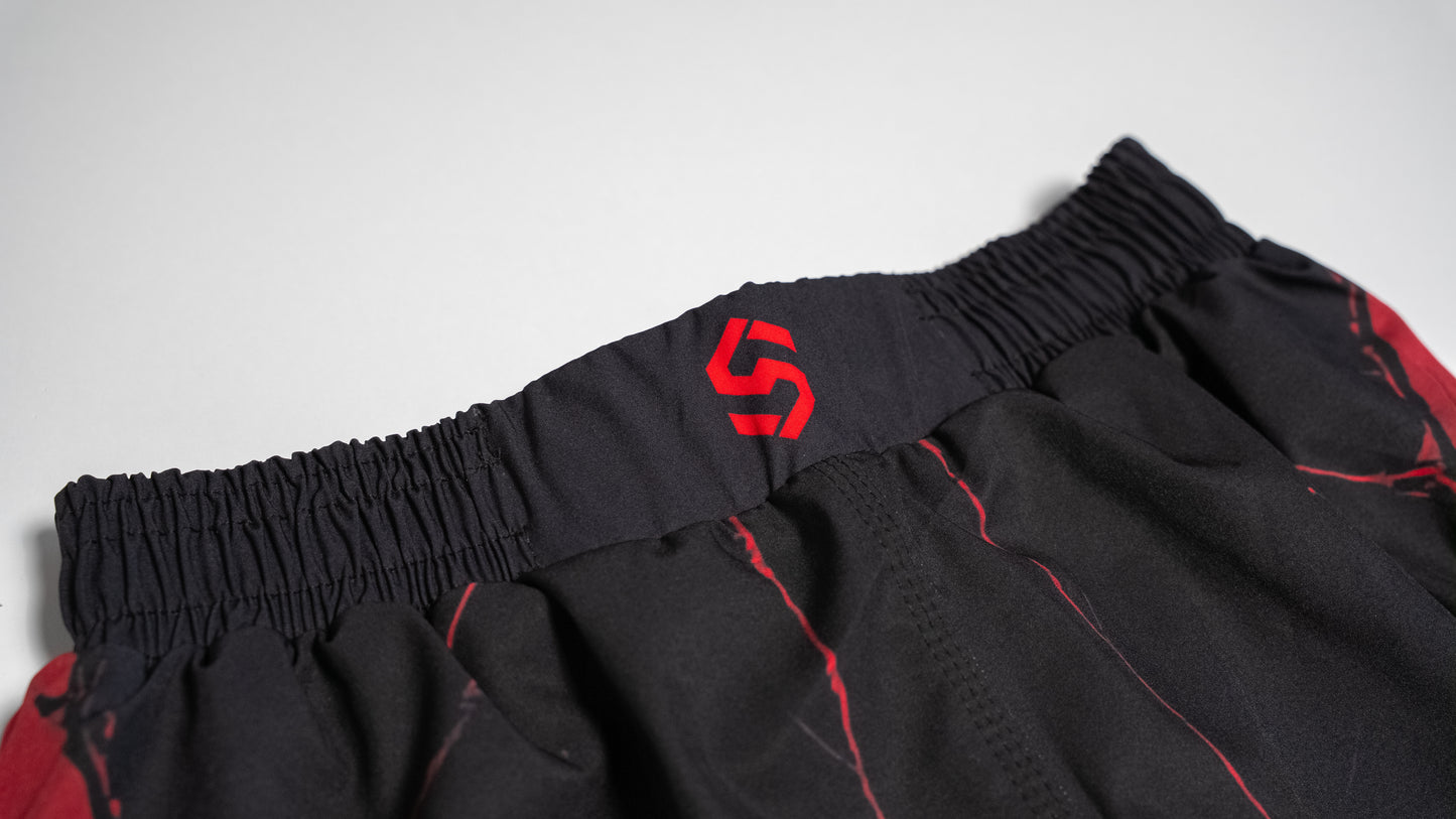 Custom Gladiator Shorts – Black/Red