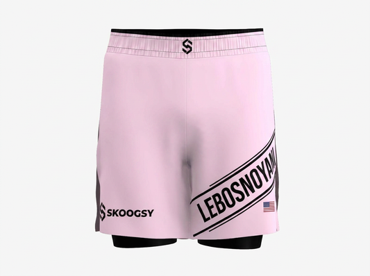 Custom Gladiator Shorts - Light Pink/Black