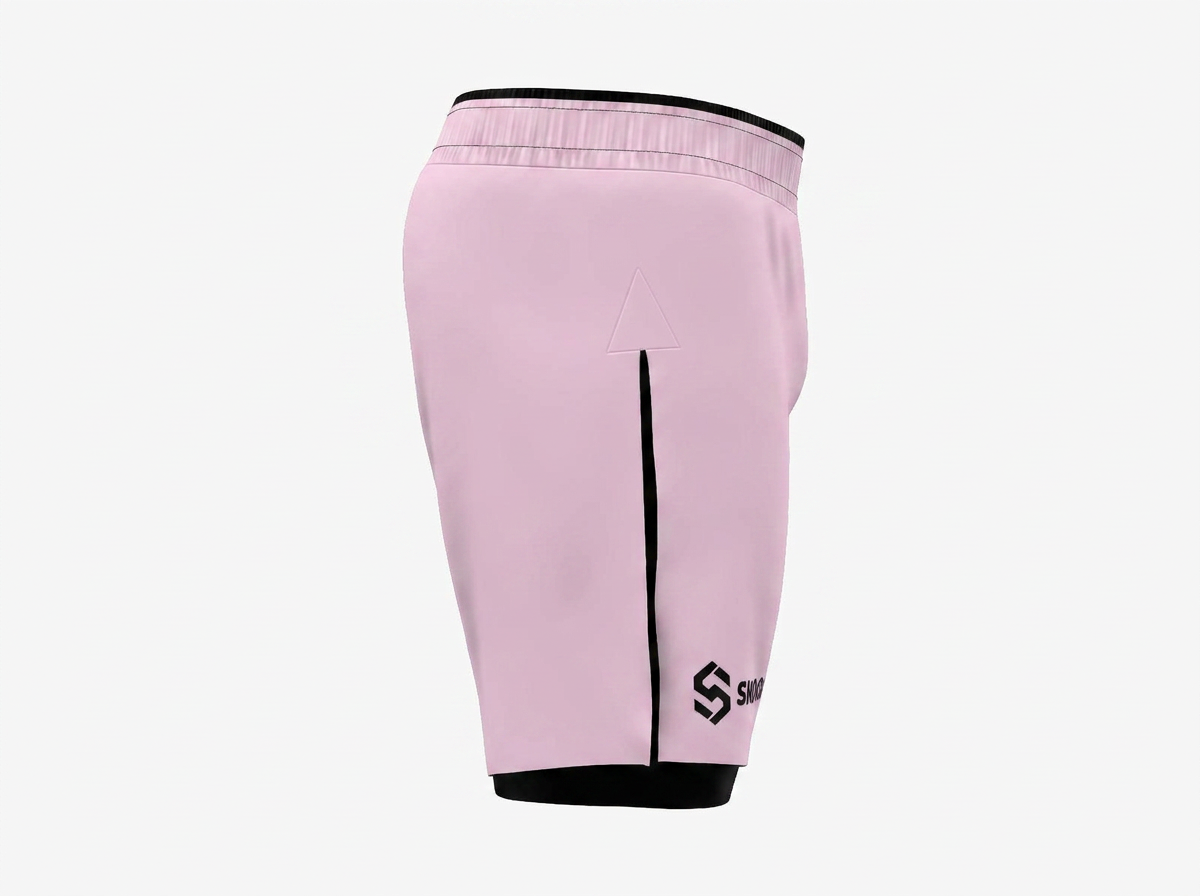 Custom Gladiator Shorts - Light Pink/Black