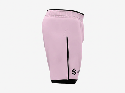 Custom Gladiator Shorts - Light Pink/Black