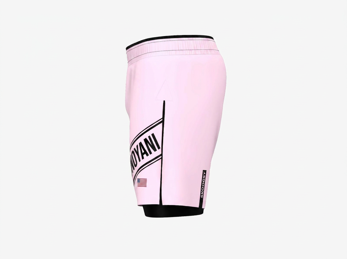 Custom Gladiator Shorts - Light Pink/Black