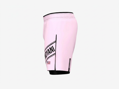 Custom Gladiator Shorts - Light Pink/Black