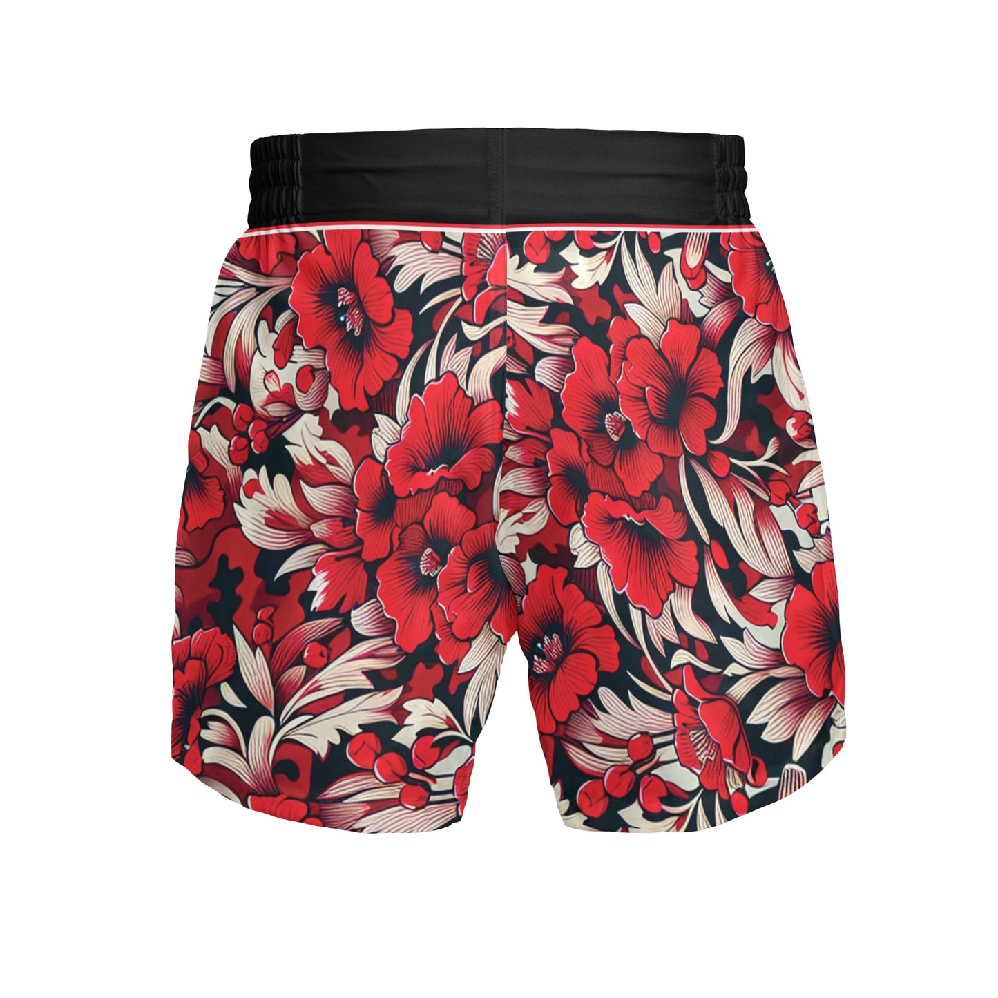 Custom MMA Shorts - Red Floral