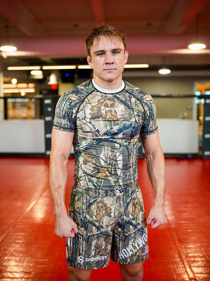 Custom Gladiator Shorts - Camo/White