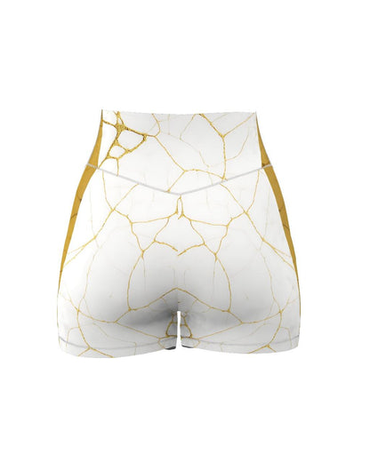 Custom Compression Shorts - White/Gold (Female)