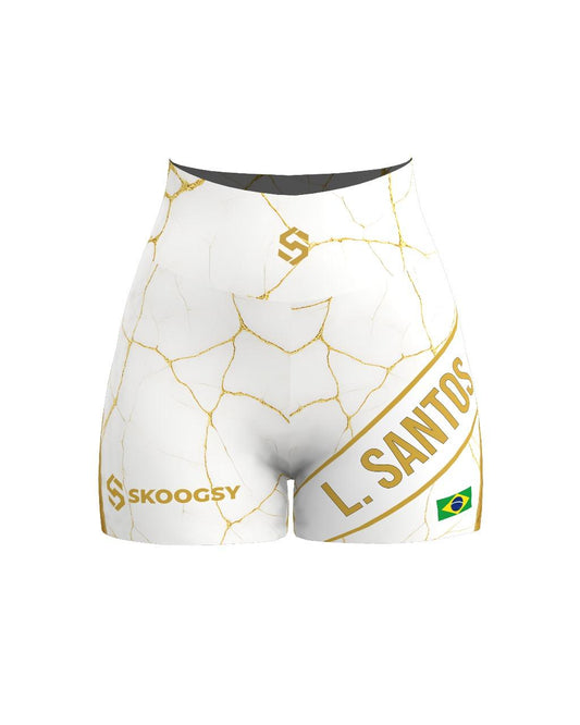 Custom Compression Shorts - White/Gold (Female)