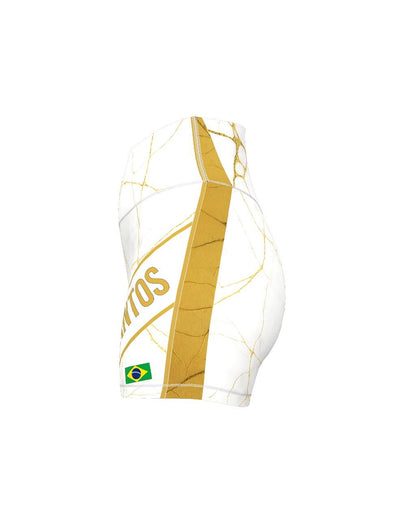 Custom Compression Shorts - White/Gold (Female)