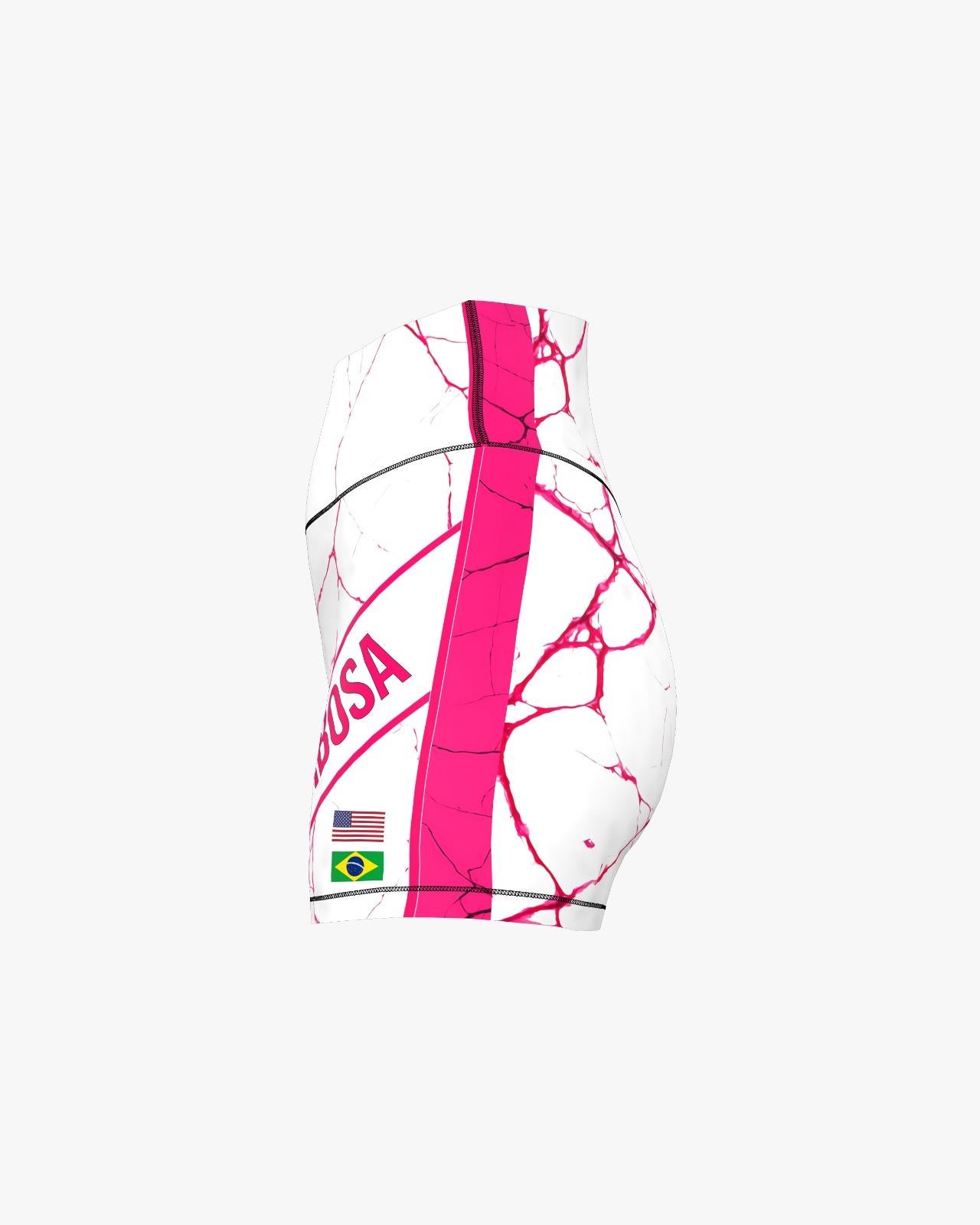 Custom Compression Shorts - White/Pink (Female)