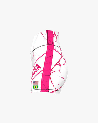 Custom Compression Shorts - White/Pink (Female)