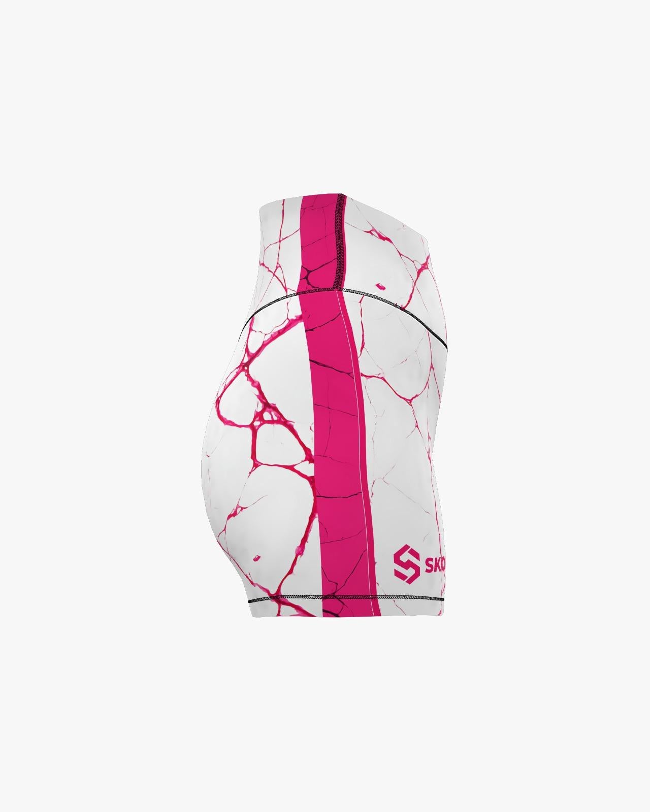 Custom Compression Shorts - White/Pink (Female)