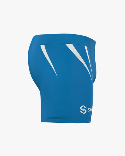 Custom Compression Shorts - Blue/White (Male)