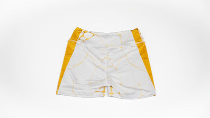 Custom Compression Shorts - White/Gold (Female)