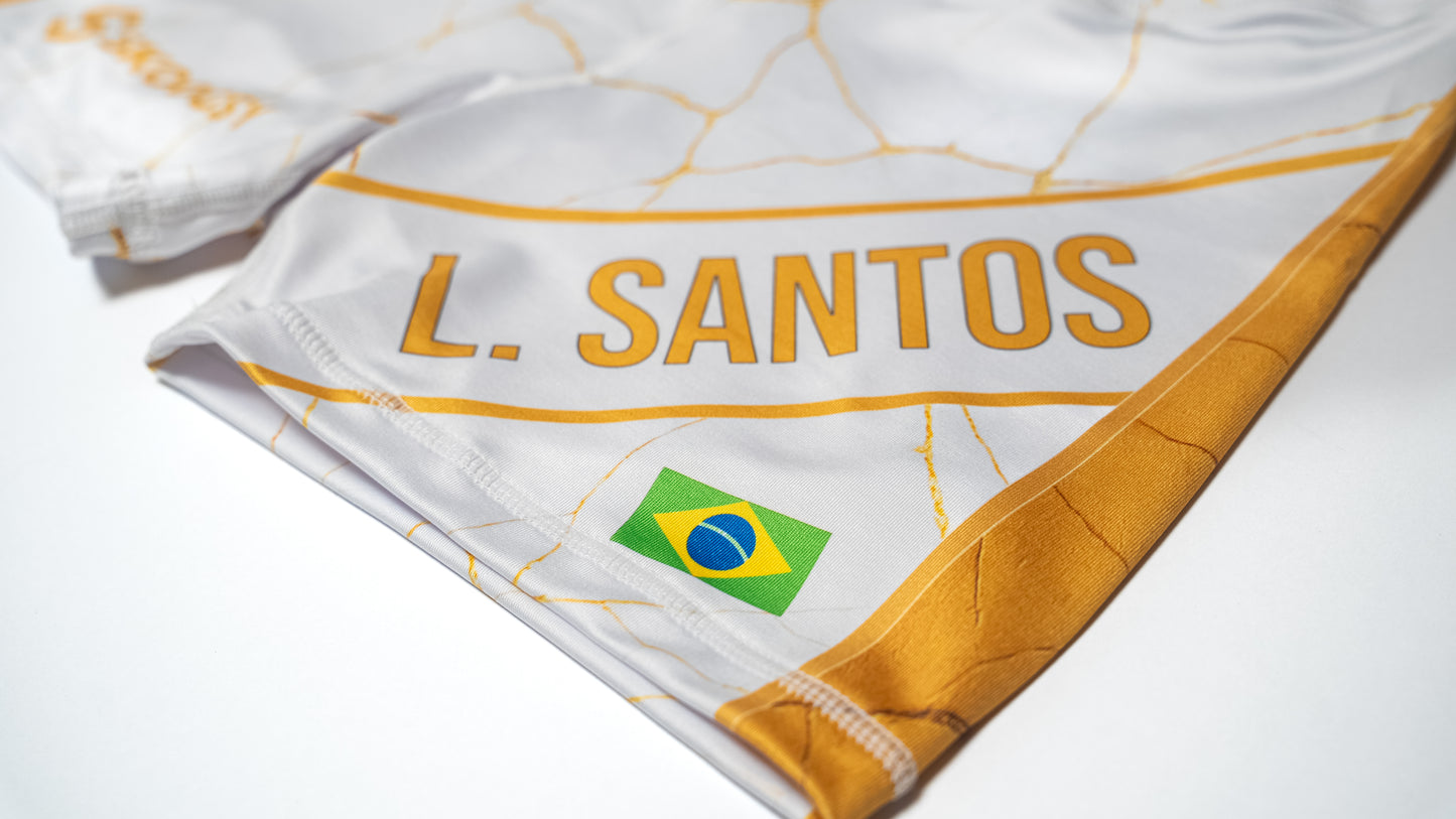 Custom Compression Shorts - White/Gold (Female)