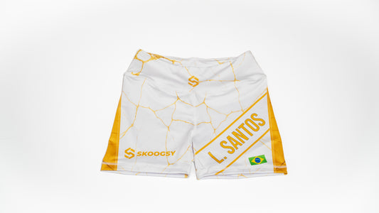 Custom Compression Shorts - White/Gold (Female)
