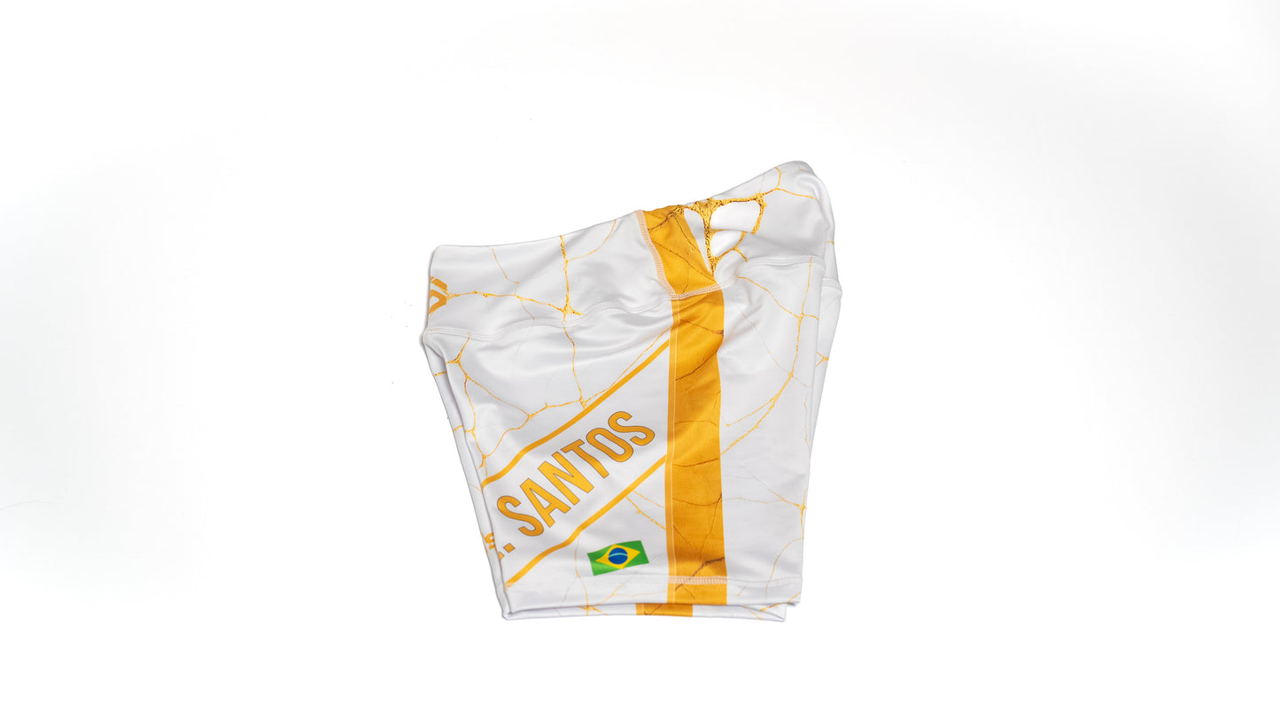Custom Compression Shorts - White/Gold (Female)