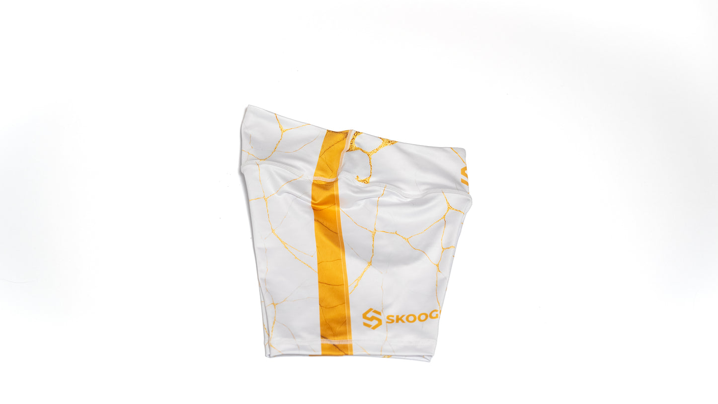 Custom Compression Shorts - White/Gold (Female)