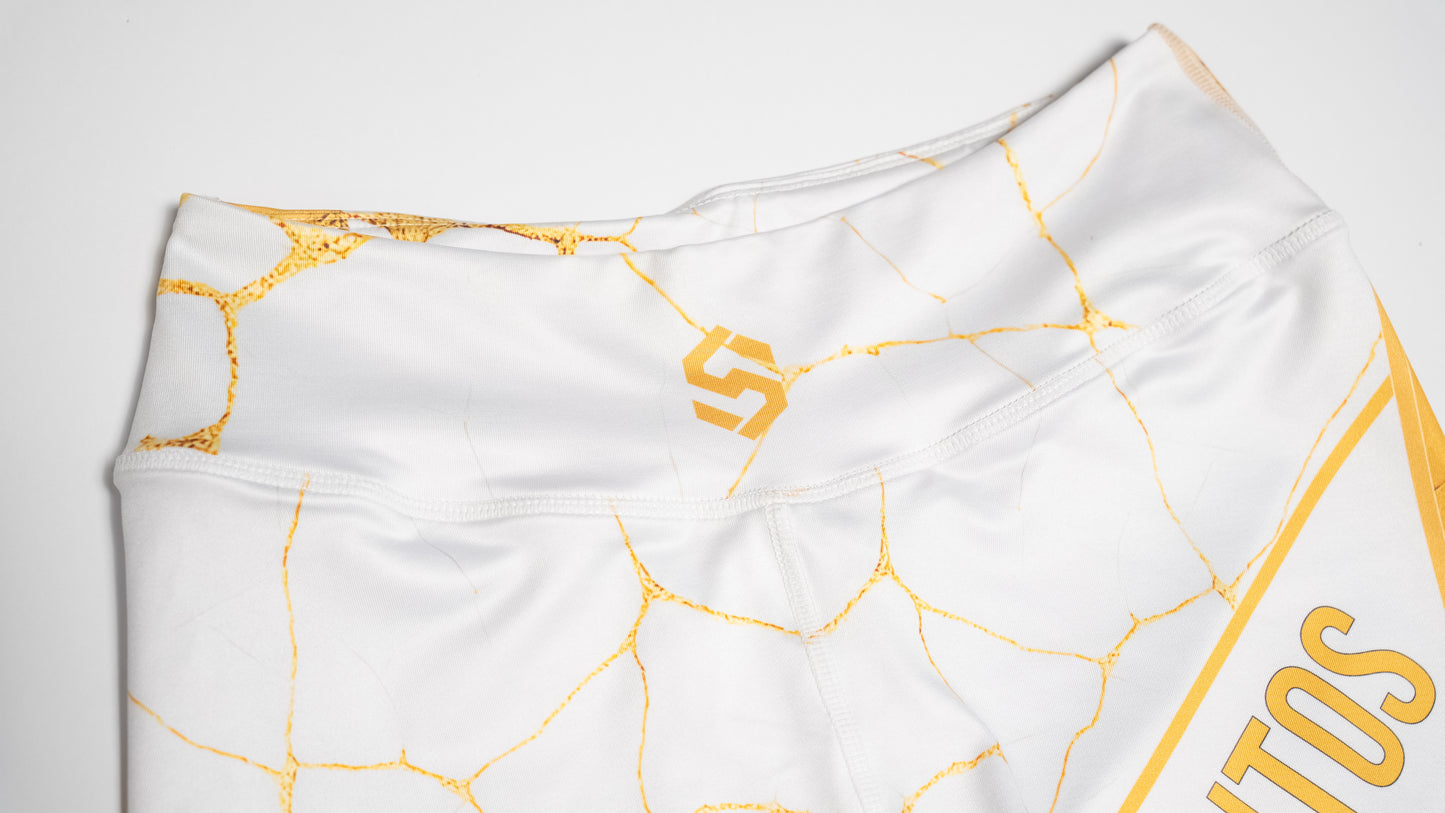 Custom Compression Shorts - White/Gold (Female)