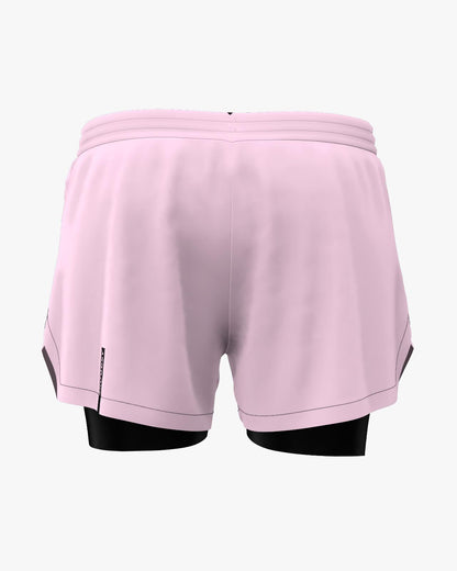 Custom 2-in-1 Shorts - Light Pink/Black (Female)