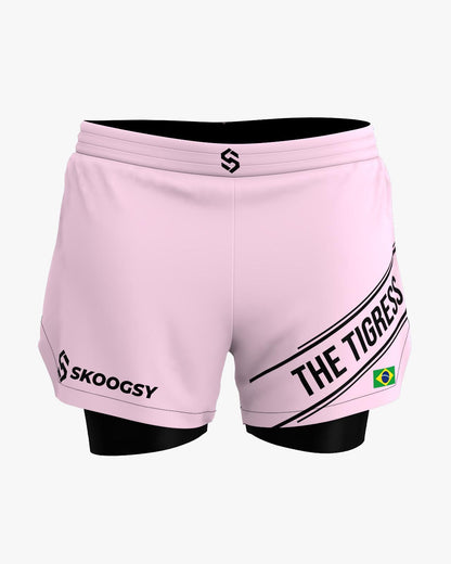 Custom 2-in-1 Shorts - Light Pink/Black (Female)