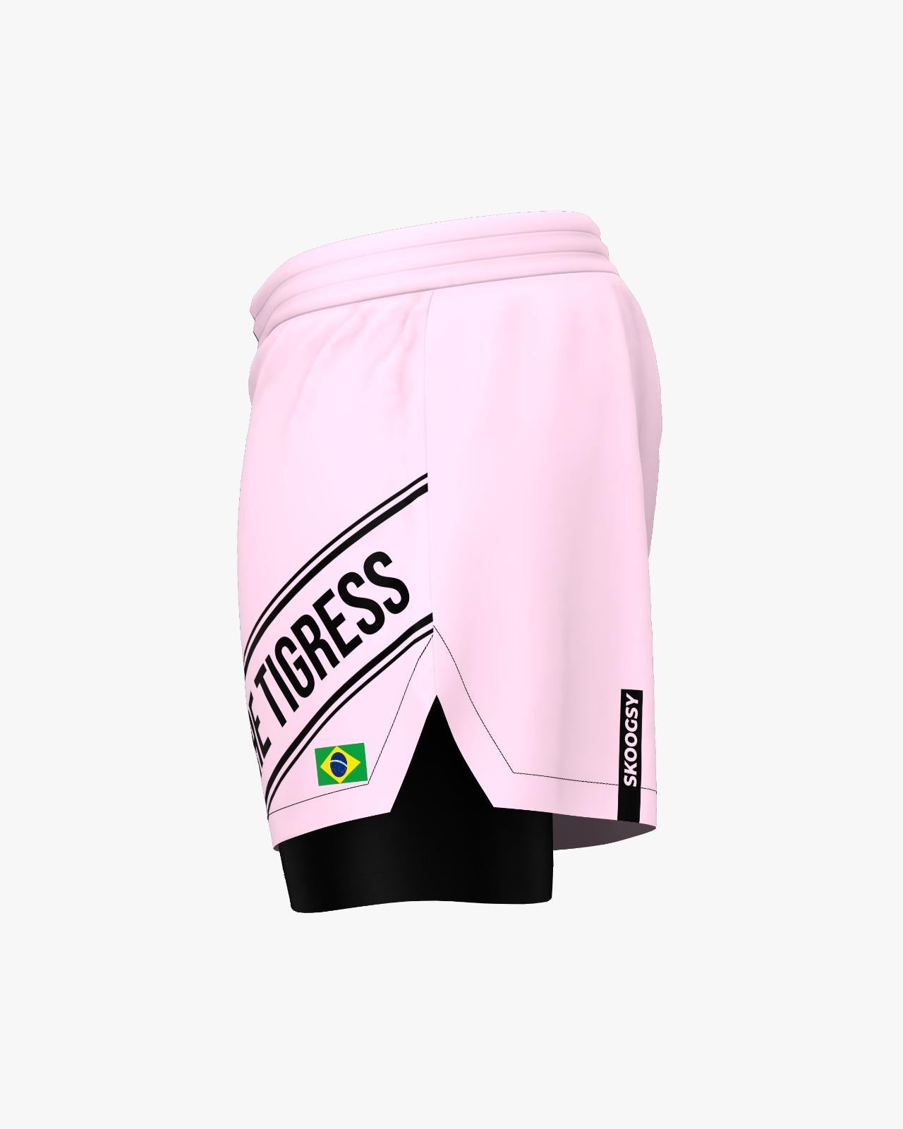 Custom 2-in-1 Shorts - Light Pink/Black (Female)