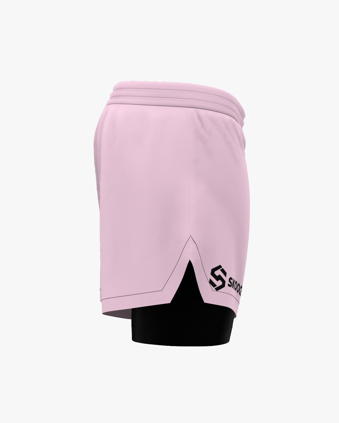 Custom 2-in-1 Shorts - Light Pink/Black (Female)