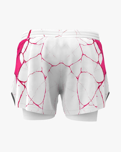 Custom 2-in-1 Shorts - White/Pink (Female)