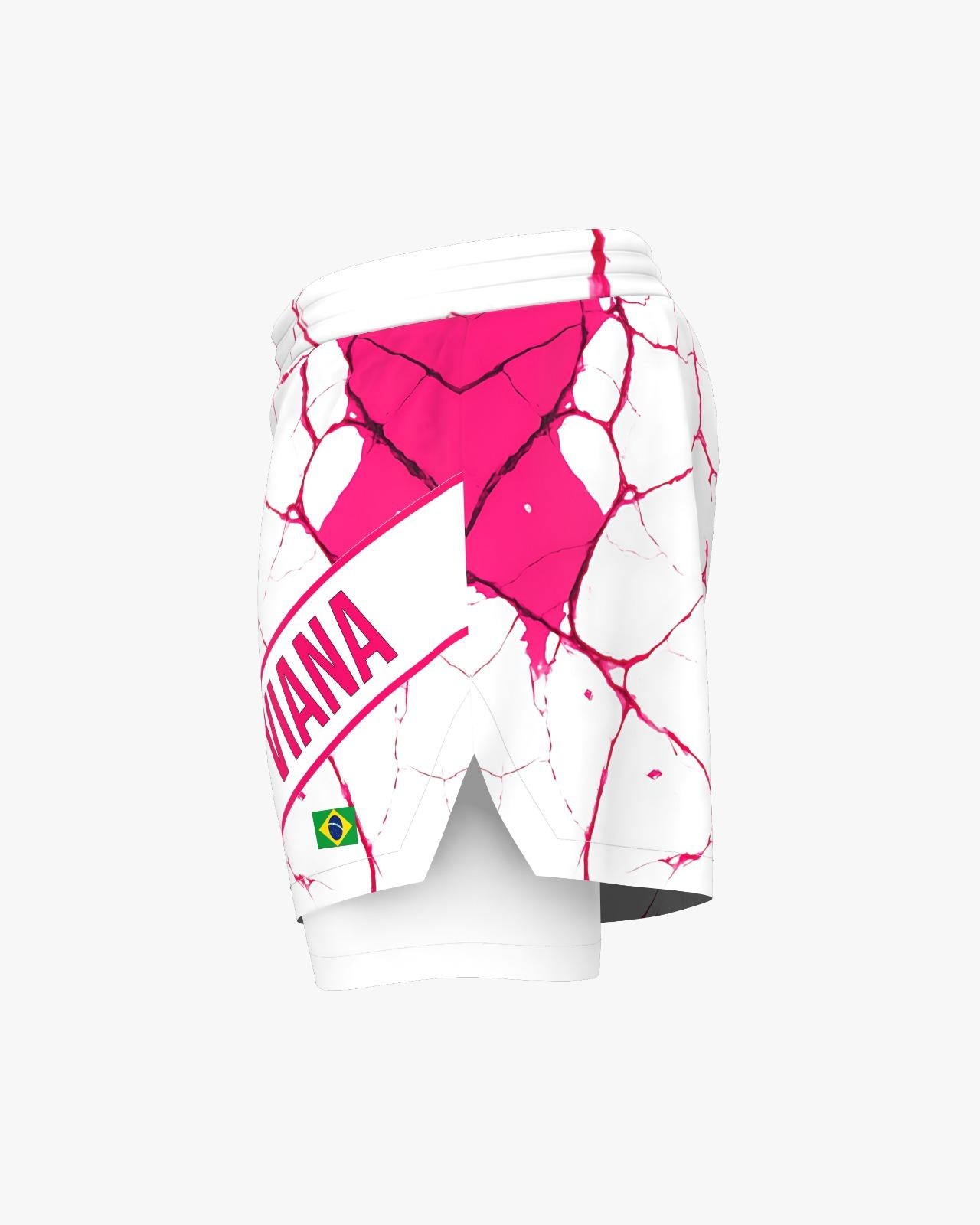Custom 2-in-1 Shorts - White/Pink (Female)