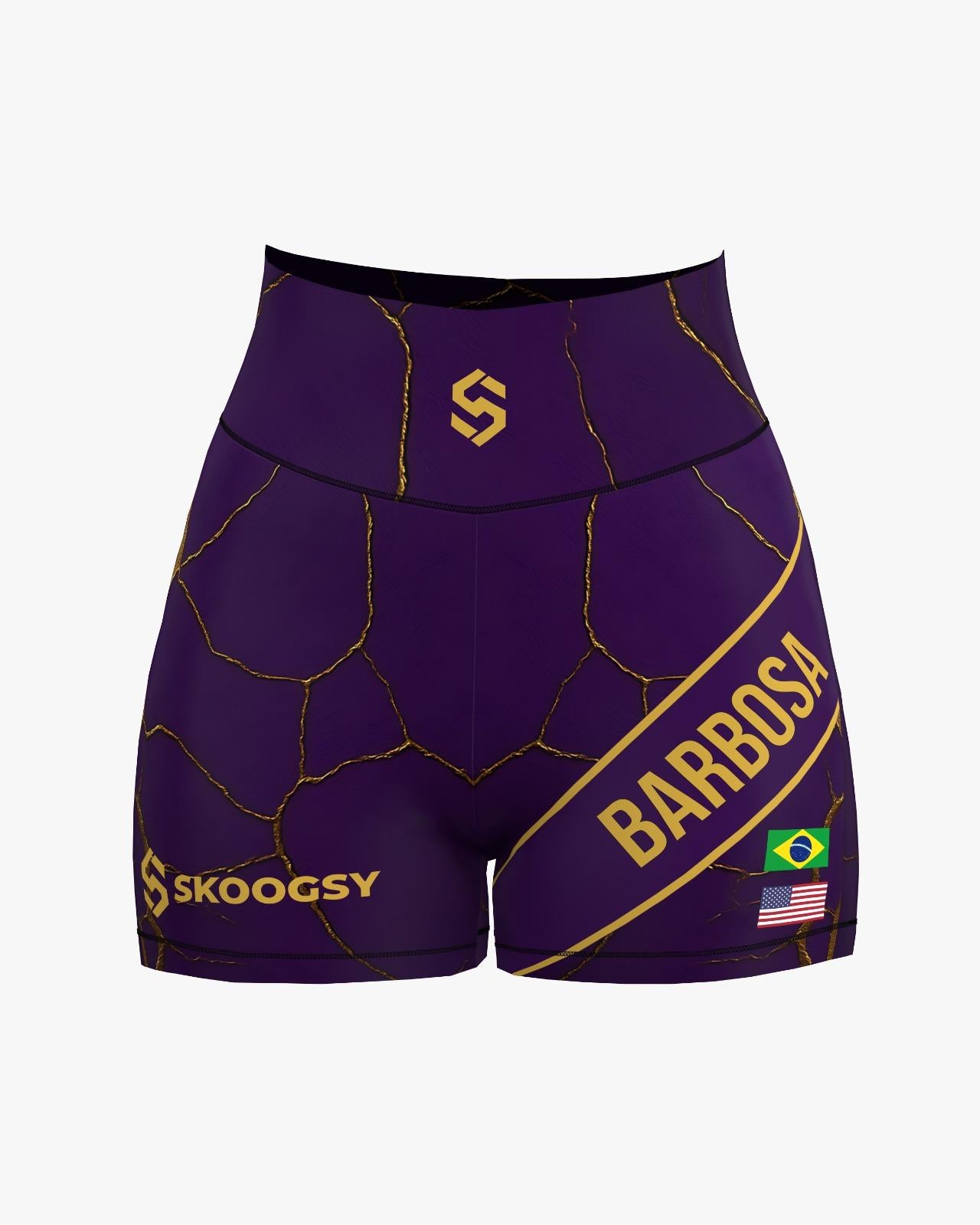 Custom Compression Shorts - Purple/Gold (Female)